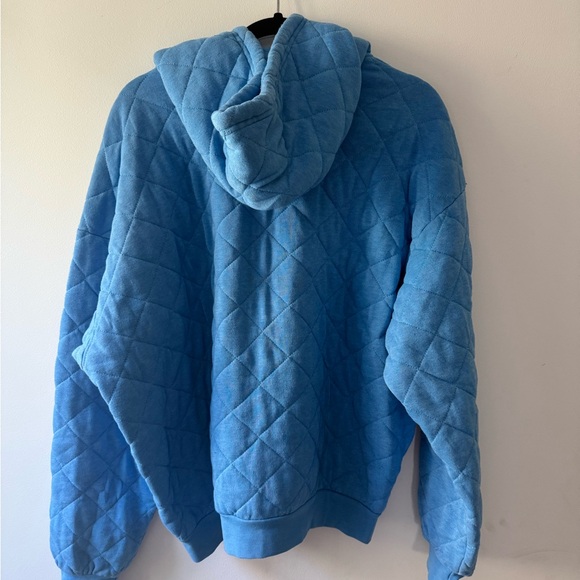 Aviator Nation Light Blue Quilted Hoodie - Picture 2 of 3